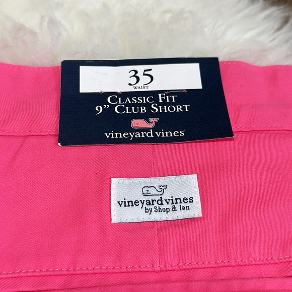 NEW Vineyard Vines Mens Classic Fit 9 Inch Club Shorts Pink Size 35 - Picture 3 of 6